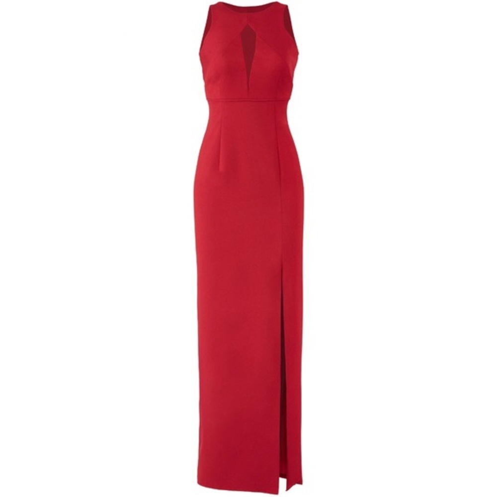 JS collection red dress long gown